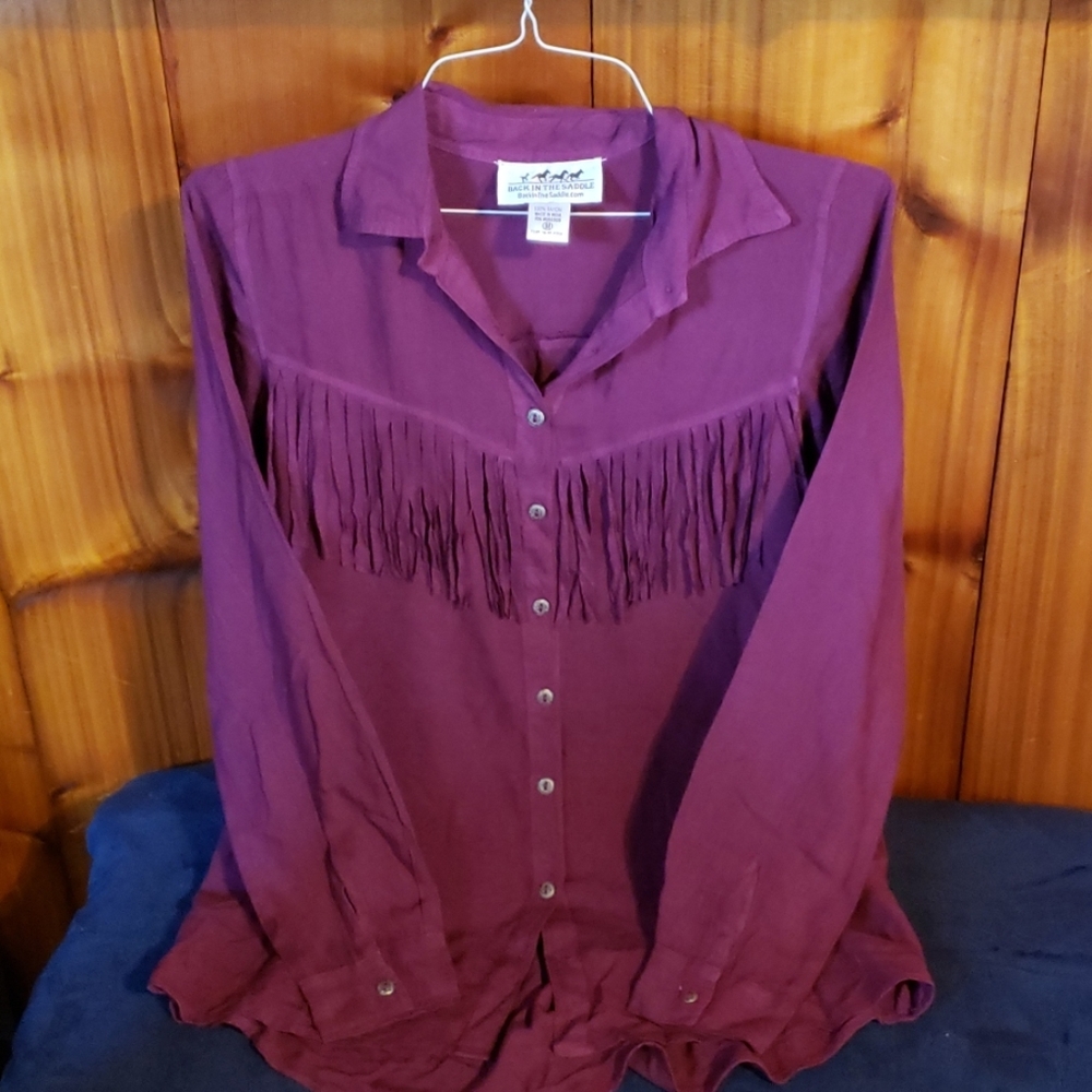 Back in the saddle blouse